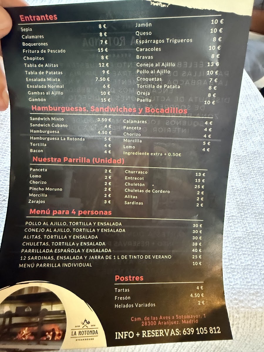 Menu Restaurante La Rotonda Aranjuez Parrilla Barbacoa-1